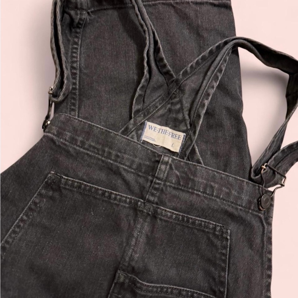 We The Free Black Denim Overalls